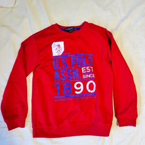 Us polo size small 6/7 red sweatshirt